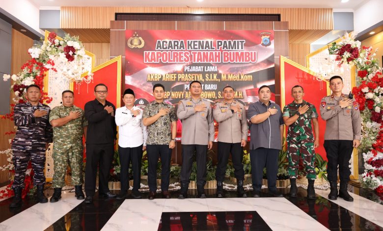 Pemkab Tanah Bumbu Apresiasi Pengabdian AKBP Arief Prasetya, Sambut Kapolres Baru AKBP Novy Adi Wibowo