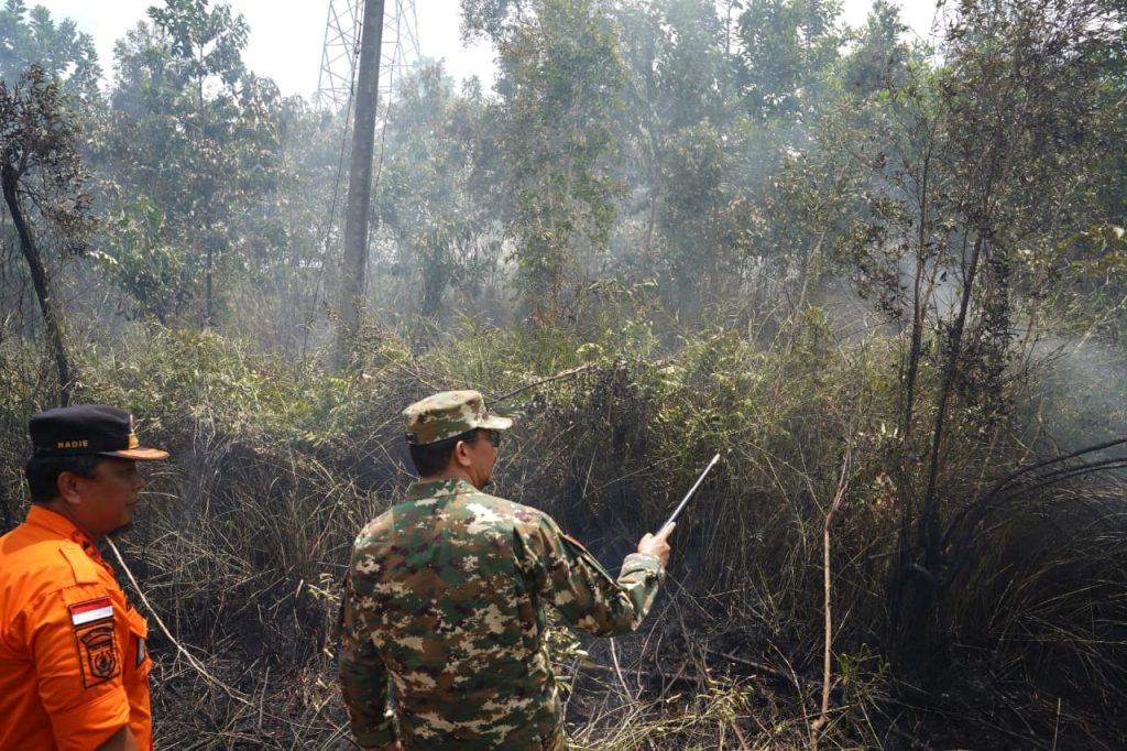 Bupati Andi Rudi Latif bersama Satgas Karhutla Tanah Bumbu saat apel penguatan kesiapsiagaan penanggulangan kebakaran hutan dan lahan di Batulicin, 10 September 2026