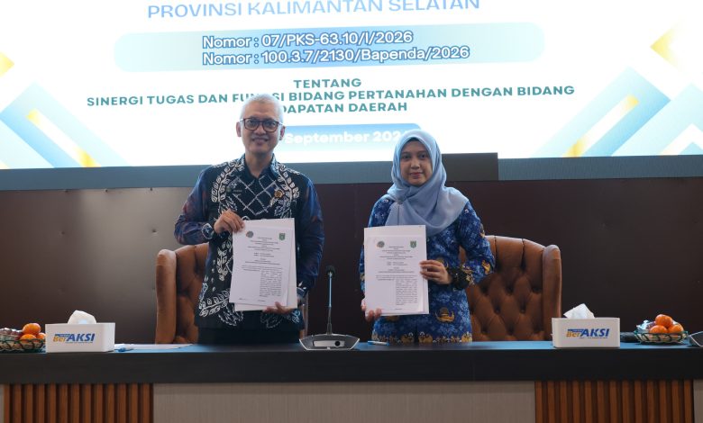 Bapenda dan Kantor Pertanahan Tanah Bumbu Tandatangani Perjanjian Kerja Sama, Bupati Andi Rudi Latif Beri Dukungan