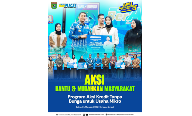 Bupati Tanah Bumbu Andi Rudi Latif Luncurkan Kredit Tanpa Bunga untuk UMKM